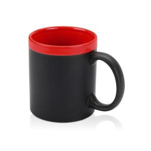 Кружка с покрытием для рисования мелом Да Винчи, черный/красный Кружка с покрытием для рисования мелом Да Винчи, черный/красный