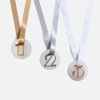 Медаль Fundo, серебристая с 3D-подвеской Symbol, цифра 2