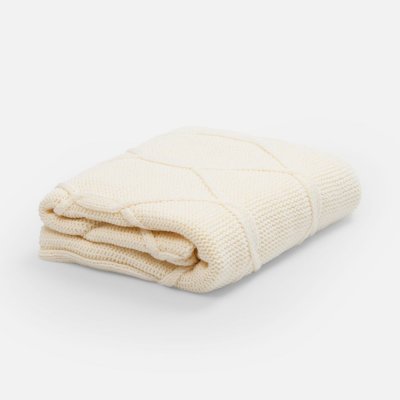 Плед Curve Verve, молочно-белый