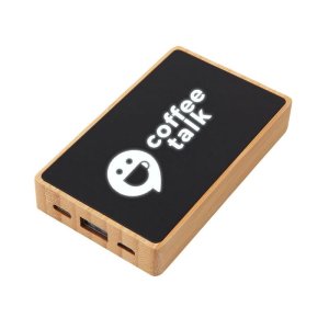 Внешний аккумулятор с подсветкой лого Reedia S2, 5000 mAh, бамбук, черный Внешний аккумулятор с подсветкой лого Reedia S2, 5000 mAh, бамбук, черный