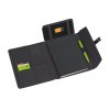 Папка А5 с беспроводным зарядным устройством 4000 mAh и блокнотом softtouch, цвет черный