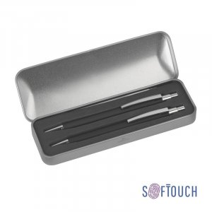 Набор "Ray" (ручка+карандаш), покрытие soft touch, цвет черный