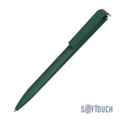 Ручка шариковая TRIAS SOFTTOUCH, цвет темно-зеленый