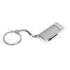 USB 2.0- флешка на 32 Гб с выдвижным механизмом и мини чипом, серебристый