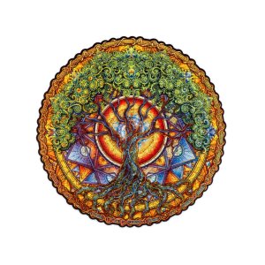 Деревянный пазл мандала Дерево жизни