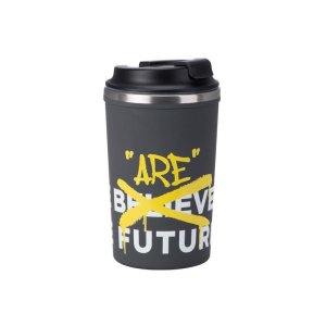 Герметичная термокружка на присоске Kick, 350 мл, серый (уф печать круговая) Герметичная термокружка на присоске Kick, 350 мл, серый (уф печать круговая)