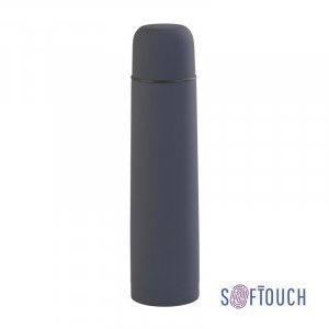 Термос "Родос" 1000 мл, покрытие soft touch, цвет серый