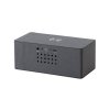 Bluetooth колонка "Cool Gray" с двумя динамиками (2х3Вт) и беспроводным зарядным устройством, переработанный пластик (RPET), цвет серый