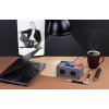 Bluetooth колонка "Cool Gray" с двумя динамиками (2х3Вт) и беспроводным зарядным устройством, переработанный пластик (RPET), цвет серый