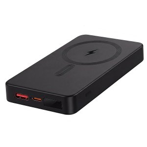 Универсальный аккумулятор MAGIX Glow 5 (5000мАч) с быстрой и беспроводной зарядкой, с подсветкой, черный Универсальный аккумулятор MAGIX Glow 5 (5000мАч) с быстрой и беспроводной зарядкой, с подсветкой, черный
