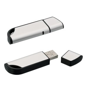 Флеш-карта USB 8GB "Перфекционист"#, цвет черный с серебром