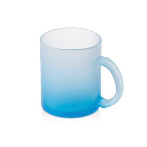 Стеклянная матовая кружка Омбре с градиентом для сублимации, синий