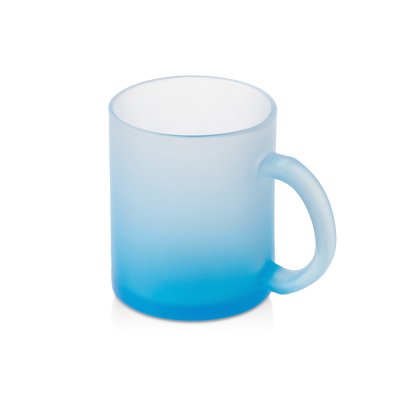 Стеклянная матовая кружка Омбре с градиентом для сублимации, синий