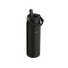 Бутылка для воды объемом 700 мл с откидной трубочкой Stanley IceFlow™ 2.0 - сплошной черный