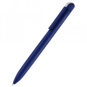 <![CDATA[Ручка металлическая Espada софт-тач, синяя]]>