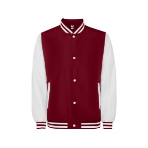 Бомбер утепленный California унисекс, гранатовый/белый