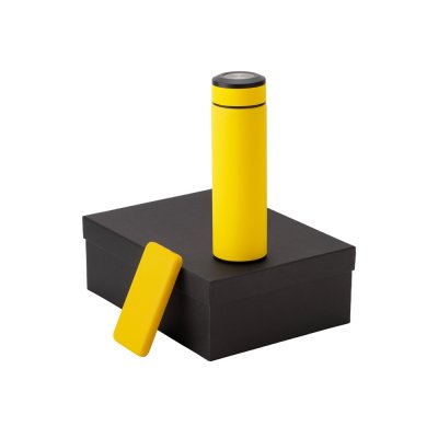 Подарочный набор с термосом и повербанком С2, желтый