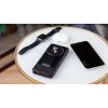 Беспроводная зарядная (20W/15W) станция-пауэрбэнк "Slider" 10000 mAh для смартфонов, наушников, часов, с подвижным зарядным блоком, цвет черный