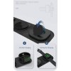 Складная беспроводная (15W) зарядная станция "Magic Case" с MagSafe для смартфона, часов и наушников, цвет черный