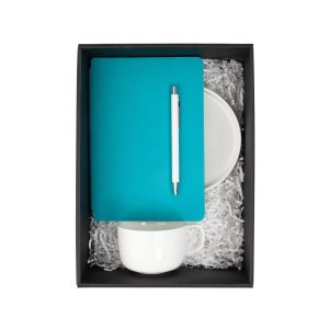 Набор "Гармония", цвет белый с бирюзовым