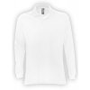 Рубашка поло мужская с длинным рукавом Star 170, белая Рубашка поло мужская с длинным рукавом Star 170, белая