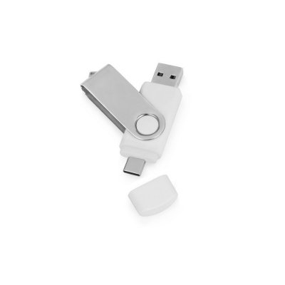 USB3.0/USB Type-C флешка на 16 Гб «Квебек C», белый