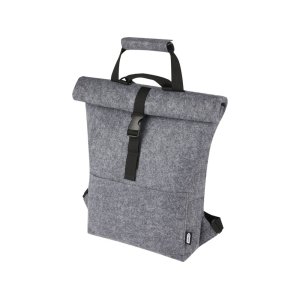 Велосумка Felta 13 л из фетра, переработанного по стандарту GRS, со скручиваемым верхом, средне-серый Велосумка Felta 13 л из фетра, переработанного по стандарту GRS, со скручиваемым верхом, средне-серый