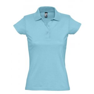 Рубашка поло женская Prescott Women 170, бирюзовая Рубашка поло женская Prescott Women 170, бирюзовая