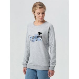 Свитшот женский «Не вы ли были у Невы», серый меланж Свитшот женский «Не вы ли были у Невы», серый меланж