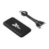 Набор из внешнего акуумулятора и универсального кабеля с подсветкой лого Reserve LED, 10000mAh, черный