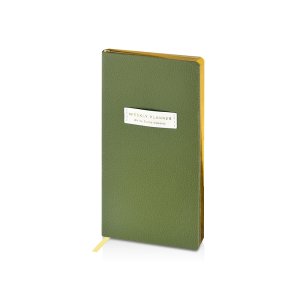 Еженедельник недатированный А6 Verde с нашивкой, зеленый