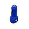 Автомобильная зарядка CC-01, 2 USB порта, синий цвет.