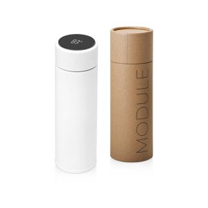 Термос с индикатором температуры Module, тубус, 360 мл, белый