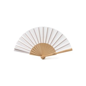 Деревянный веер MILOS, натуральный/белый