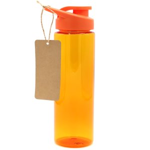 Пластиковая бутылка Ronny To Go с биркой, оранжевая Пластиковая бутылка Ronny To Go с биркой, оранжевая