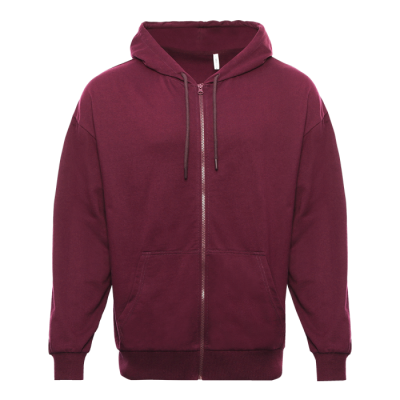 Толстовка STAN Oversize Zip с капюшоном футер без начёса 240, 99, Бордовый