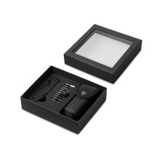 Универсальный мультитул с битами в подарочной упаковке с окном Шэйп , черный