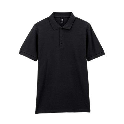 Футболка поло PREMIUM COTTON ADULT DOUBLE PIQUE, ЧЕРНЫЙ S