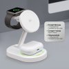 Беспроводная зарядная станция 3 в 1 MagSafe QI2 NEO, белый, Deppa