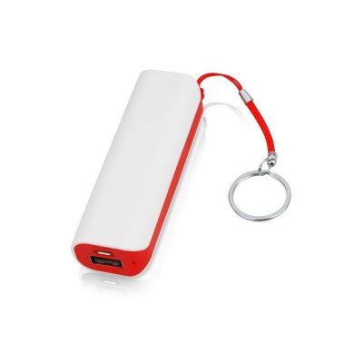 Внешний аккумулятор «Basis», 2000 mAh, белый/красный