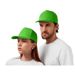 Бейсболка Mix 5-ти панельная 180 гр, зеленое яблоко