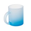 Стеклянная матовая кружка Омбре с градиентом для сублимации, синий