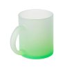Стеклянная матовая кружка Омбре с градиентом для сублимации, зеленое яблоко