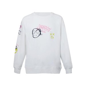 Свитшот оверсайз с рукавом реглан Belgrade, унисекс, белый, ДТФ текстиль