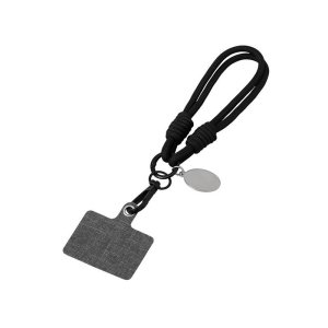 Брелок-браслет Bohemian c тканевым держателем для телефона, черный Брелок-браслет Bohemian c тканевым держателем для телефона, черный