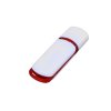 Флешка промо прямоугольной классической формы с цветными вставками, 8 Гб, белый/красный Флешка промо прямоугольной классической формы с цветными вставками, 8 Гб, белый/красный