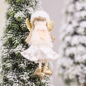 Новогоднее украшение рождественский ангел Свитс, белый