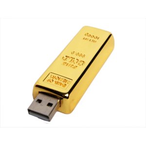 USB-флешка на 32 Гб в виде слитка золота, золотой USB-флешка на 32 Гб в виде слитка золота, золотой