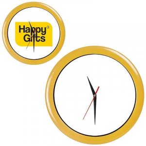 Часы настенные "ПРОМО" разборные; желтый,D28,5 см; пластик