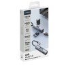 USB-хаб 7 в 1 USB-C - USB-A3.0 + 2хUSB-C + USB-C PD100Вт + HDMI + SD + microSD, серый, Deppa